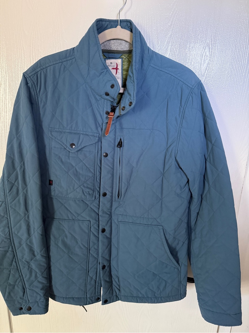 Relwen Quilted Jacket Size Small Blue